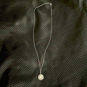 Silver 16” rhinestone necklace